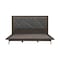 Armen Living Marquis 4 Piece King Size Platform Bed Frame Bedroom Set in Oak Wood with Faux Leather Headboard SETMUBDGRKG4A - alternate 2